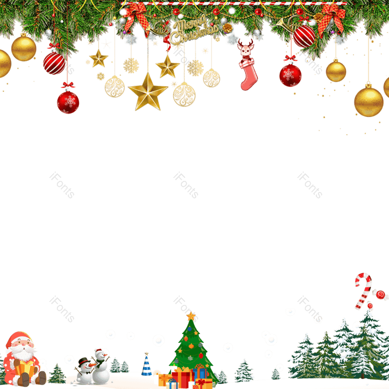 装饰图片,圣诞老人元素,雪花PNG,圣诞节免抠素材